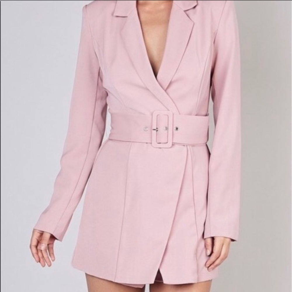 Pink suit romper dress
